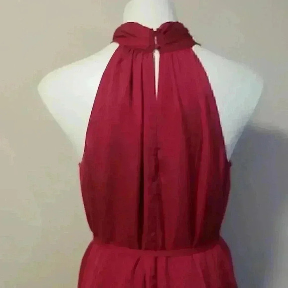 Twist-Neck Satin Midi Dress - Picture 7 of 13